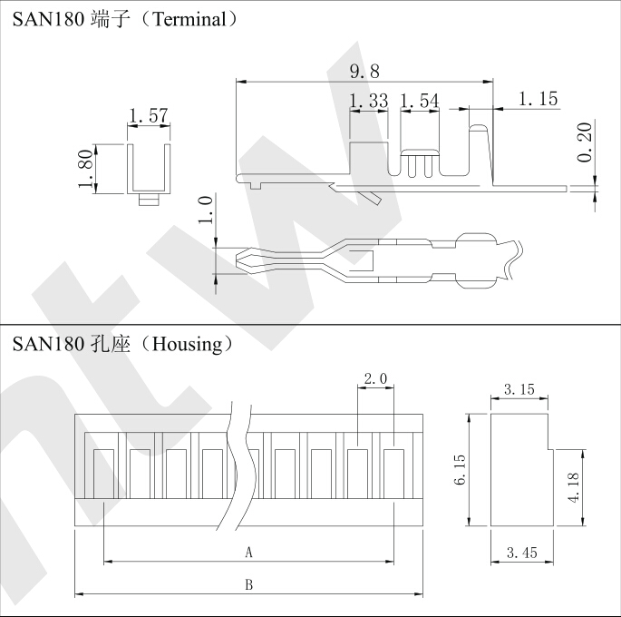 SAN180端子孔座